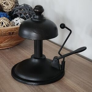 Pottery Barn Replica Antique Metal Hotel Desk Bell Cast Iron